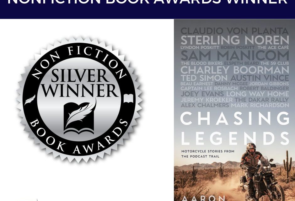 Book Award Winner: Chasing Legends: Motorcycle Stories from the Podcast Trail by Aaron Pufal